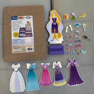 Melissa & Doug Disney Rapunzel Magnetic Dress-Up Wooden Doll Pretend Play Set